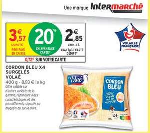 Cordon Bleu x4 Surgelés Volaille