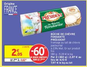 Bûche de Chèvre Fondante Président