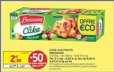 Cake aux fruits Brossard