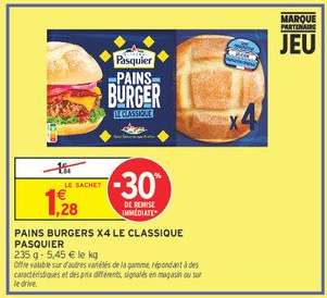 PAINS BURGERS X4 LE CLASSIQUE PASQUIER