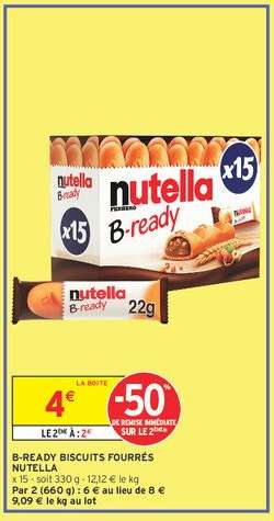 B-READY BISCUITS FOURRÉS NUTELLA