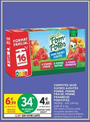 Pom'Potes Compotes Sans Sucres Ajoutés