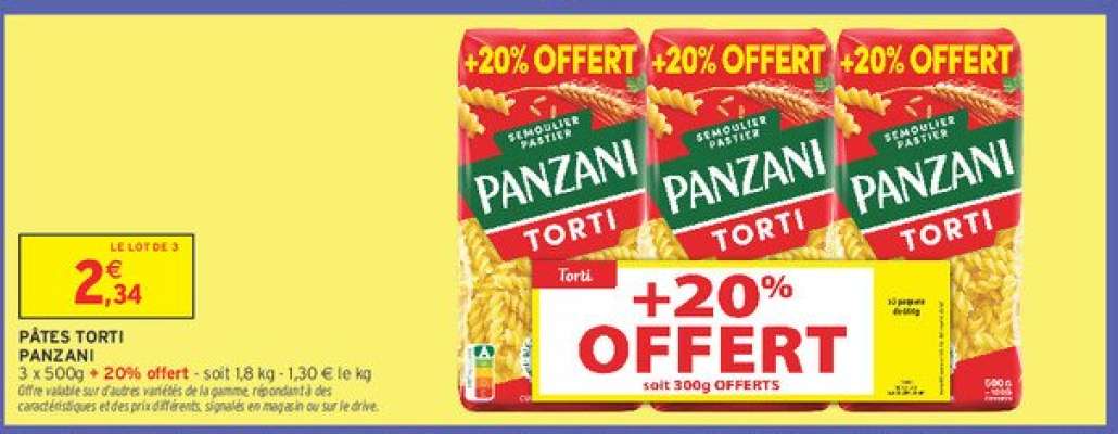 Pâtes Torti Panzani