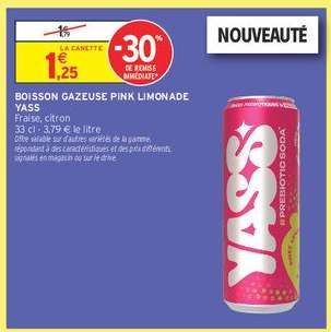 Boisson Gazeuse Pink Limonade YASS