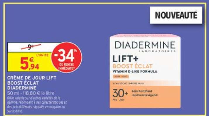 CRÈME DE JOUR LIFT BOOST ÉCLAT DIADERMINE