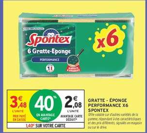 Gratte - Éponge Performance x6 Spontex