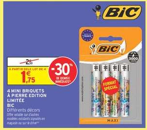 4 Mini Briquets à Pierre Edition Limitée BIC