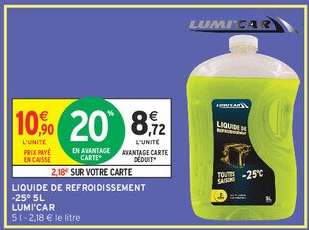 LIQUIDE DE REFROIDISSEMENT -25° 5L LUMI'CAR