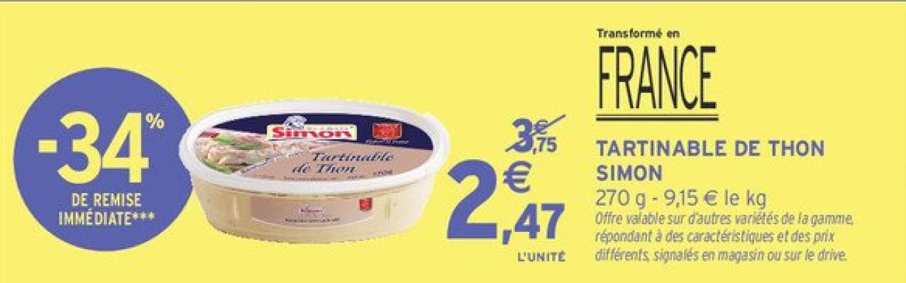 Tartinable De Thon Simon