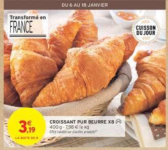 CROISSANT PUR BEURRE X8