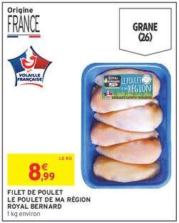 FILET DE POULET LE POULET DE MA RÉGION ROYAL BERNARD