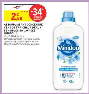 ASSOUPLISSANT CONCENTRÉ VENT DE FRAÎCHEUR PEAUX SENSIBLES 50 LAVAGES MINIDOU