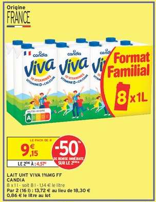 Lait UHT Viva 1% MG FF