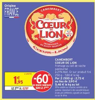 Camembert Coeur De Lion