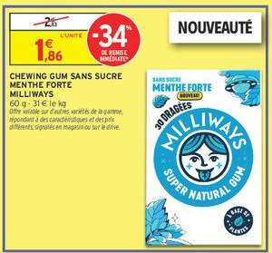 Chewing Gum Sans Sucre Menthe Forte Milliways