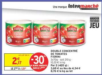DOUBLE CONCENTRÉ DE TOMATES FIORINI