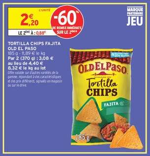 TORTILLA CHIPS FAJITA "OLD EL PASO"