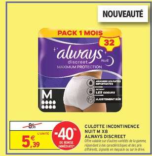 CULOTTE INCONTINENCE NUIT M X8