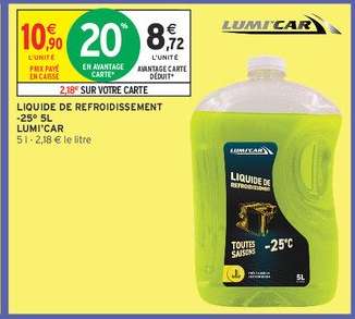 LIQUIDE DE REFROIDISSEMENT -25° 5L LUMI'CAR