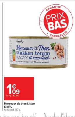 Morceaux de thon Listao SIMPL