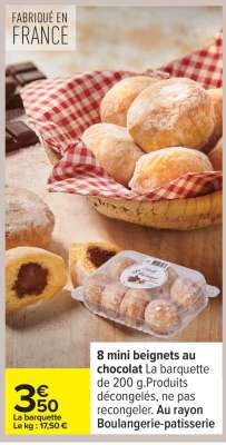 8 mini beignets au chocolat