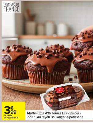 Muffin Côte d'Or fourré