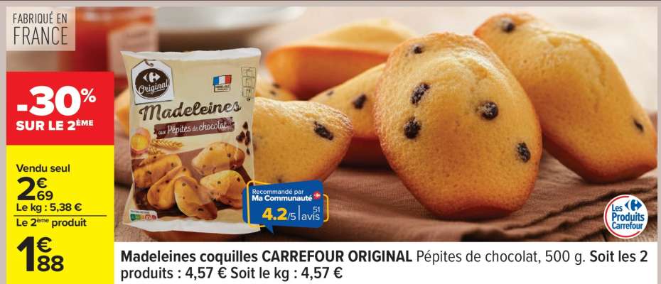 Madeleines coquilles CARREFOUR ORIGINAL