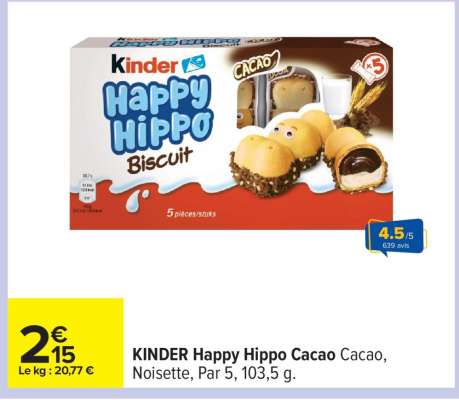 Kinder Happy Hippo Cacao