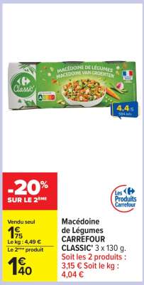 Macédoine de Légumes CARREFOUR CLASSIC'