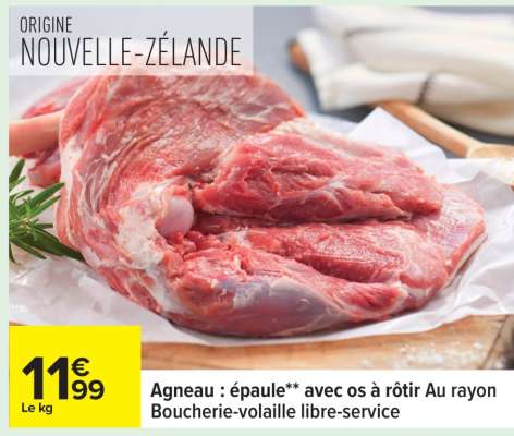 AGNEAU : ÉPAULE ** AVEC OS À RÔTIR