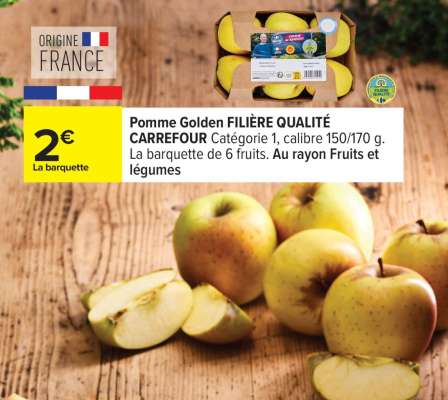 Pomme Golden FILIÈRE QUALITÉ CARREFOUR