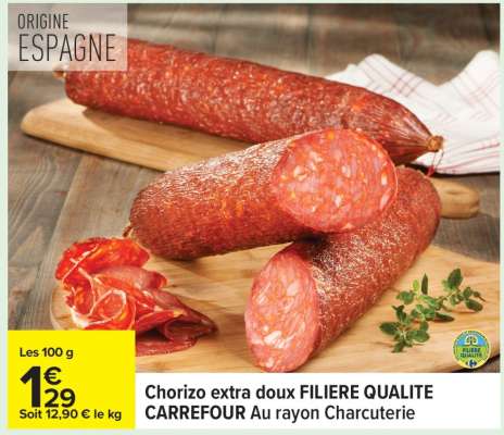 Chorizo extra doux FILIERE QUALITE CARREFOUR