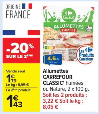 ALLUMETTES CARREFOUR CLASSIC