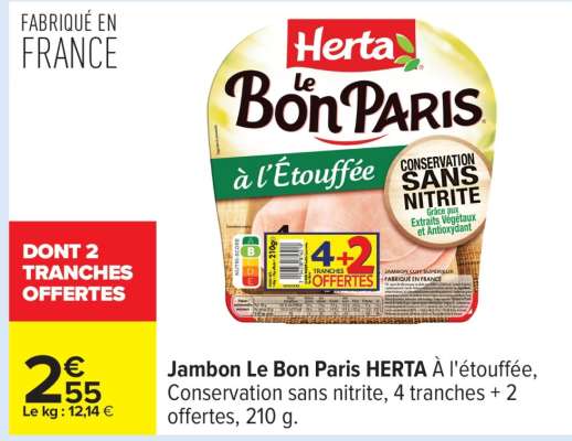 Jambon Le Bon Paris Herta