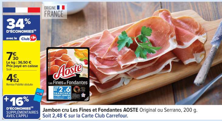 JAMBON CRU LES FINES ET FONDANTES “AOSTE”