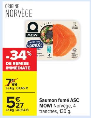 Saumon fumé ASC MOWI