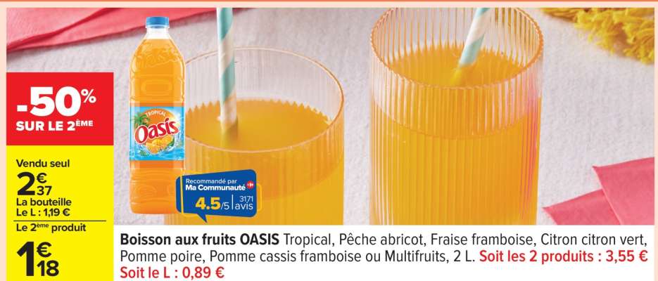 BOISSON AUX FRUITS 'OASIS'