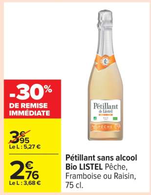 PÉTILLANT SANS ALCOOL BIO LISTEL
