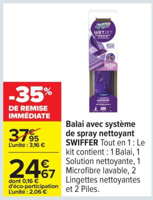 Balai avec système de spray nettoyant SWIFFER