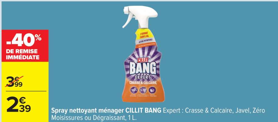 Spray nettoyant ménager CILLIT BANG Expert
