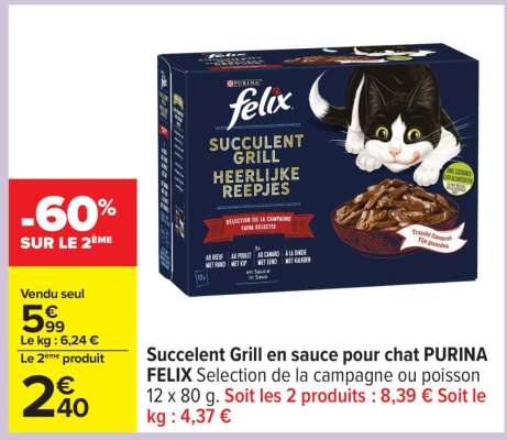 Succulent Grill en sauce pour chat PURINA FELIX