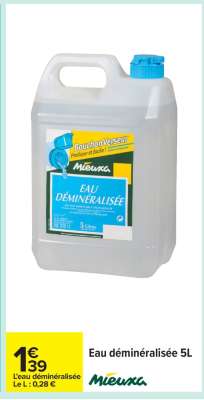 Eau déminéralisée 5L