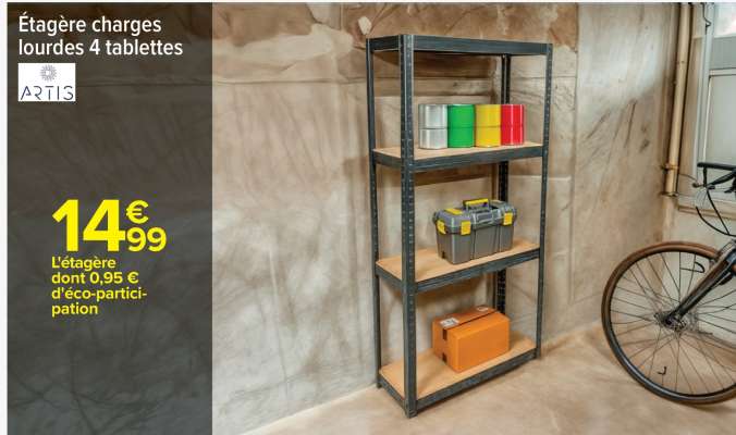 ETAGERE CHARGES LOURDES 4 TABLETTES