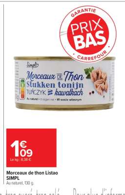 Morceaux de thon Listao SIMPL