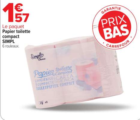 Papier toilette compact SIMPL'