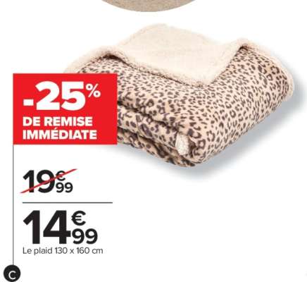 Le plaid 130 x 160 cm