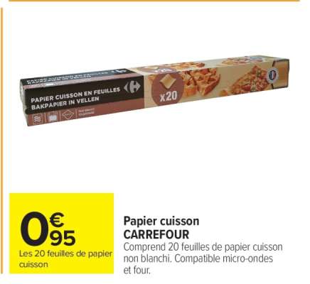 Papier cuisson CARREFOUR