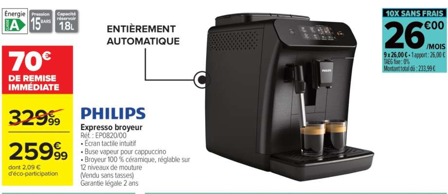 PHILIPS Expresso broyeur