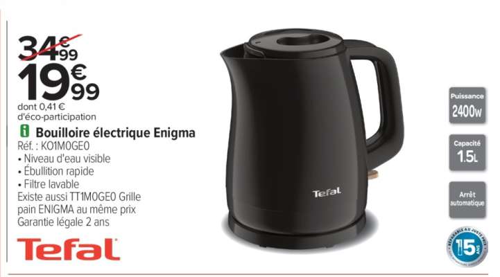 Bouilloire électrique Enigma