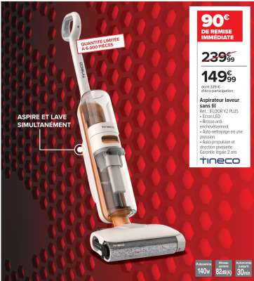 Aspirateur laveur sans fil